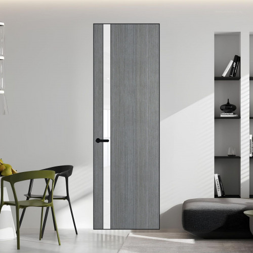 18 VE-V натуральный шпон Bianche Notti 01Q профиль Черный муар вставка Лак классик ProfilDoors Orange