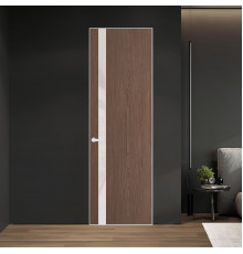 18 VE-V натуральный шпон Bianche Notti 822M профиль Вайт вставка Светло-серый лак ProfilDoors Orange