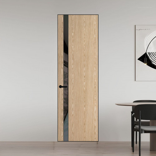 18 VE-V натуральный шпон Duna 500C профиль Черный муар вставка Графит лак ProfilDoors Orange