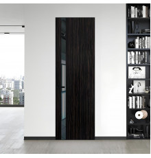 18 VE-V натуральный шпон Espresso 1042S профиль Черный муар вставка Зеркало Grey ProfilDoors Orange