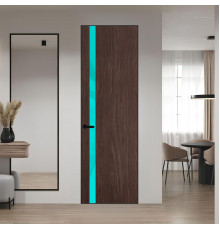 18 VE-V натуральный шпон Espresso 1386M профиль Черный матовый вставка Мята лак ProfilDoors Orange