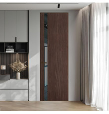 18 VE-V натуральный шпон Espresso 1386M профиль Деорэ вставка Зеркало Grey ProfilDoors Orange