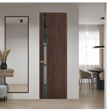 18 VE-V натуральный шпон Espresso 1386M профиль Золото вставка Зеркало Grey ProfilDoors Orange