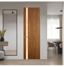 18 VE-V натуральный шпон Espresso 35M профиль Бронза вставка Бежевый лак ProfilDoors Orange