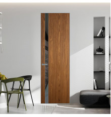 18 VE-V натуральный шпон Espresso 35M профиль Серебро вставка Графит лак ProfilDoors Orange