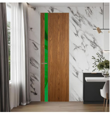 18 VE-V натуральный шпон Espresso 35M профиль Шампань вставка Светло-желтый лак ProfilDoors Orange
