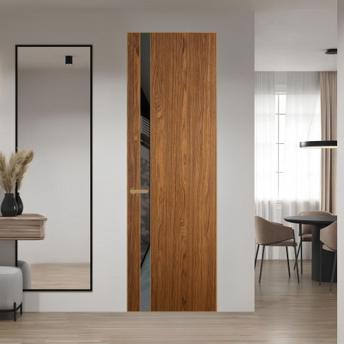 18 VE-V натуральный шпон Espresso 35M профиль Золото вставка Графит лак ProfilDoors Orange