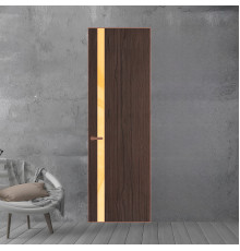 18 VE-V натуральный шпон Espresso 360M профиль Медь вставка Кремовый лак ProfilDoors Orange