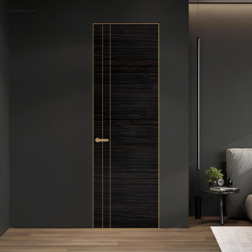 12 VE-H натуральный шпон Espresso 1042S профиль Золото ProfilDoors Orange