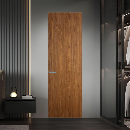 12 VE-V натуральный шпон Espresso 35M профиль Серебро ProfilDoors Orange