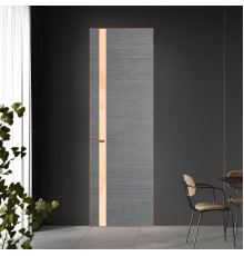 18 VE-H натуральный шпон Bianche Notti 01Q профиль Медь вставка Бежевый лак ProfilDoors Orange