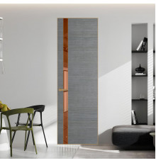18 VE-H натуральный шпон Bianche Notti 01Q профиль Золото вставка Зеркало Bronza ProfilDoors Orange