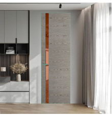 18 VE-H натуральный шпон Bianche Notti 08S профиль Зеленый воск вставка Зеркало Bronza ProfilDoors Orange