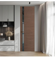 18 VE-H натуральный шпон Bianche Notti 822M профиль Деорэ вставка Зеркало Grey ProfilDoors Orange