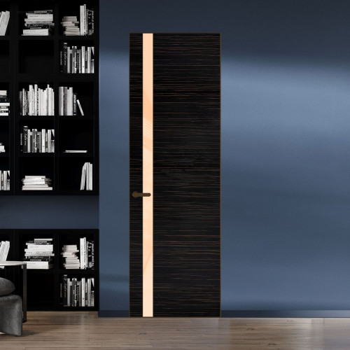 18 VE-H натуральный шпон Espresso 1042S профиль Деорэ вставка Бежевый лак ProfilDoors Orange