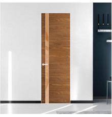 18 VE-H натуральный шпон Espresso 35M профиль Вайт вставка Светло-коричневый лак ProfilDoors Orange