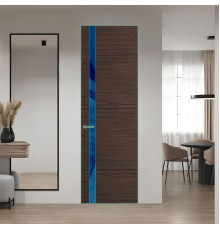 18 VE-H натуральный шпон Espresso 360M профиль Зеленый воск вставка Синий лак ProfilDoors Orange
