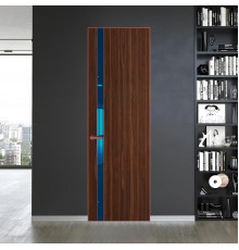 18 VE-V натуральный шпон Albero 1294M профиль Красный антрацит вставка Зеркало Blue ProfilDoors Orange