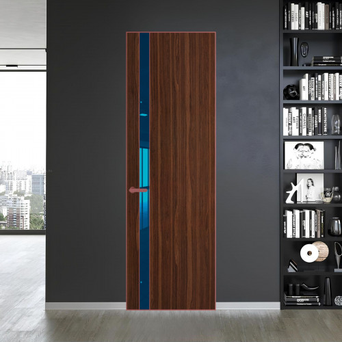 18 VE-V натуральный шпон Albero 1294M профиль Красный антрацит вставка Зеркало Blue ProfilDoors Orange