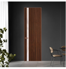 18 VE-V натуральный шпон Albero 1294M профиль Медь вставка Светло-серый лак ProfilDoors Orange