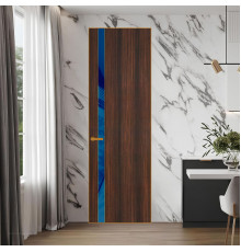 18 VE-V натуральный шпон Albero 1398S профиль Бронза вставка Синий лак ProfilDoors Orange
