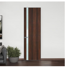 18 VE-V натуральный шпон Albero 1398S профиль Серебро вставка Белый лак ProfilDoors Orange