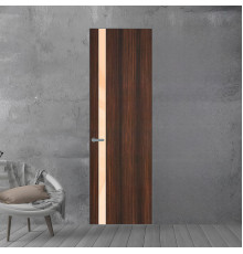 18 VE-V натуральный шпон Albero 1398S профиль Серебро вставка Бежевый лак ProfilDoors Orange