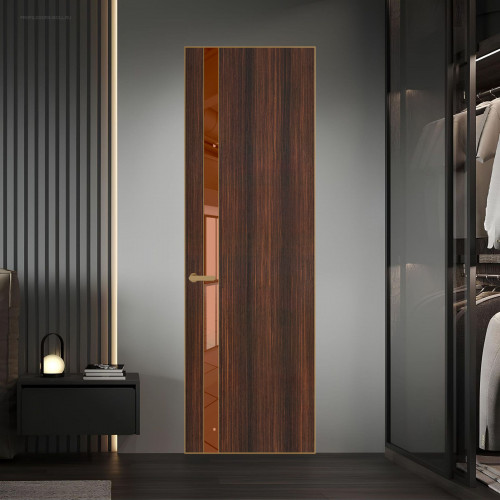 18 VE-V натуральный шпон Albero 1398S профиль Золото вставка Зеркало Bronza ProfilDoors Orange