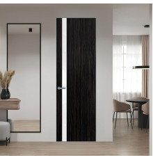 18 VE-V натуральный шпон Espresso 1042S профиль Серебро вставка Лак классик ProfilDoors Orange