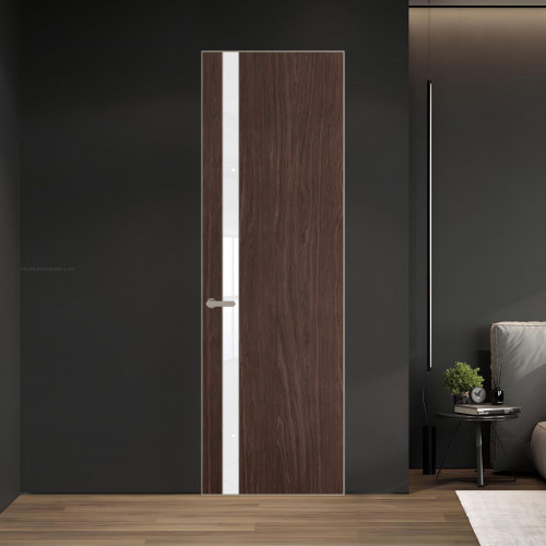 18 VE-V натуральный шпон Espresso 1386M профиль Никель матовый вставка Лак классик ProfilDoors Orange