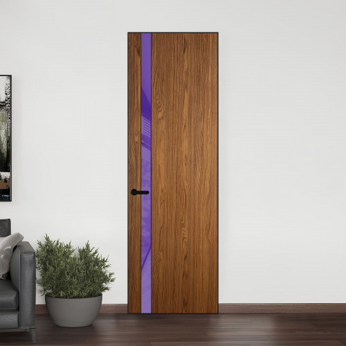 18 VE-V натуральный шпон Espresso 35M профиль Черный матовый вставка Лаванда лак ProfilDoors Orange