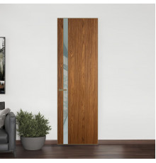 18 VE-V натуральный шпон Espresso 35M профиль Шампань вставка Теплый серый лак ProfilDoors Orange