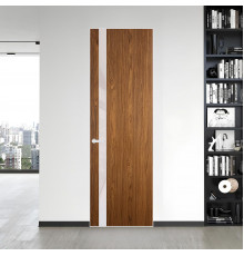 18 VE-V натуральный шпон Espresso 35M профиль Вайт вставка Светло-серый лак ProfilDoors Orange