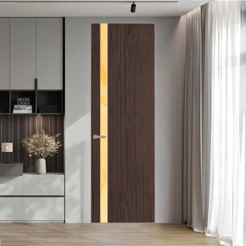 18 VE-V натуральный шпон Espresso 360M профиль Никель матовый вставка Кремовый лак ProfilDoors Orange