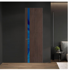 18 VE-V натуральный шпон Espresso 360M профиль Серая ночь вставка Синий лак ProfilDoors Orange