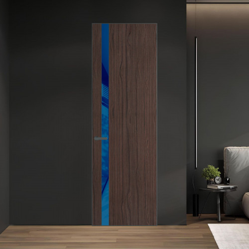18 VE-V натуральный шпон Espresso 360M профиль Серая ночь вставка Синий лак ProfilDoors Orange