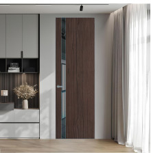 18 VE-V натуральный шпон Espresso 360M профиль Серебро вставка Зеркало Grey ProfilDoors Orange