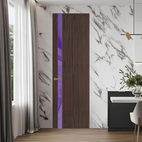 18 VE-V натуральный шпон Espresso 360M профиль Шампань вставка Лаванда лак ProfilDoors Orange