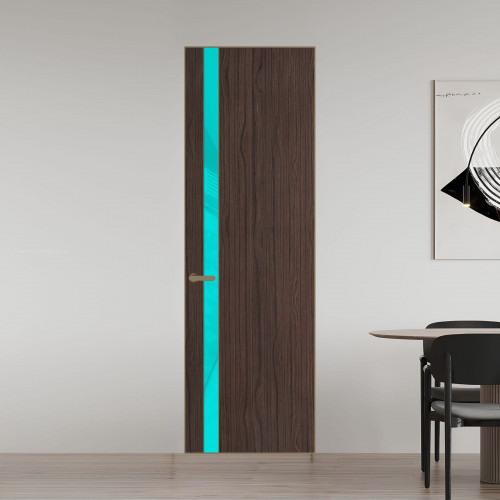 18 VE-V натуральный шпон Espresso 360M профиль Шампань вставка Мята лак ProfilDoors Orange
