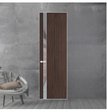 18 VE-V натуральный шпон Espresso 360M профиль Вайт вставка Холодный серый лак ProfilDoors Orange