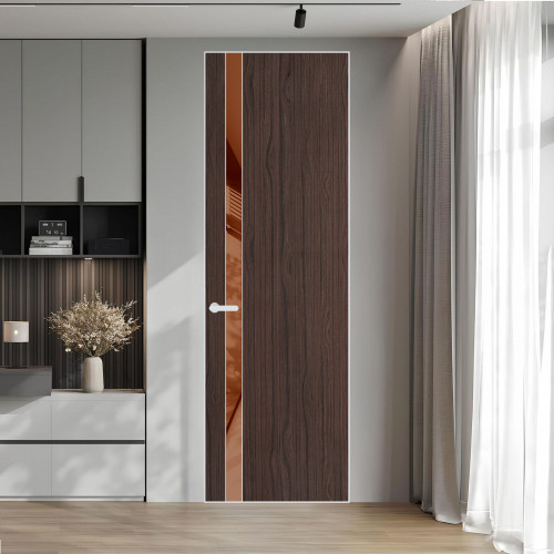 18 VE-V натуральный шпон Espresso 360M профиль Вайт вставка Коричневая нуга лак ProfilDoors Orange