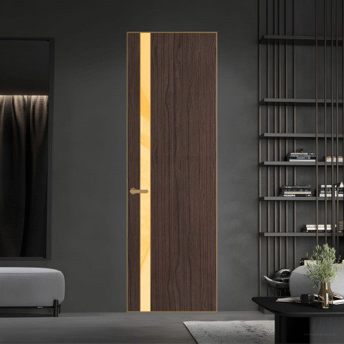 18 VE-V натуральный шпон Espresso 360M профиль Золото вставка Кремовый лак ProfilDoors Orange