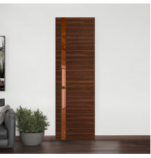 18 VE-H натуральный шпон Albero 1294M профиль Деорэ вставка Зеркало Bronza ProfilDoors Orange