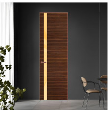 18 VE-H натуральный шпон Albero 1294M профиль Медь вставка Кремовый лак ProfilDoors Orange