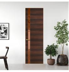 18 VE-H натуральный шпон Albero 1398S профиль Золото вставка Зеркало Bronza ProfilDoors Orange