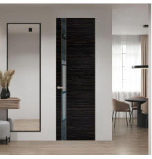 18 VE-H натуральный шпон Espresso 1042S профиль Никель матовый вставка Зеркало Grey ProfilDoors Orange