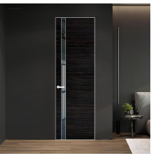 18 VE-H натуральный шпон Espresso 1042S профиль Вайт вставка Зеркало Grey ProfilDoors Orange