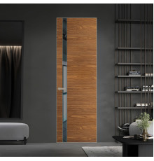 18 VE-H натуральный шпон Espresso 35M профиль Никель матовый вставка Зеркало Grey ProfilDoors Orange