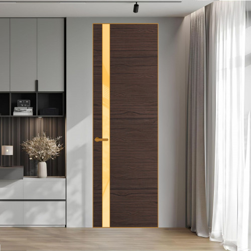 18 VE-H натуральный шпон Espresso 360M профиль Бронза вставка Кремовый лак ProfilDoors Orange