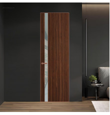 18 VE-V натуральный шпон Albero 1294M профиль Медь вставка Теплый серый лак ProfilDoors Orange